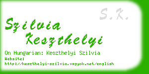 szilvia keszthelyi business card